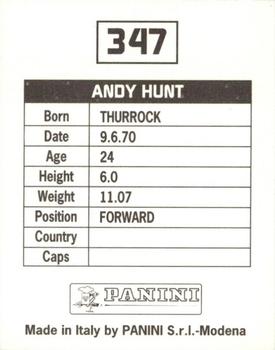 1994-95 Panini Football League 95 #347 Andy Hunt Back