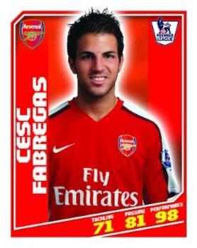2008-09 Topps Premier League Sticker Collection #15 Cesc Fabregas Front