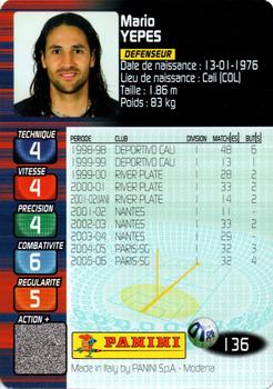 2006-07 Panini Derby Total Evolution #136 Mario Yepes Back