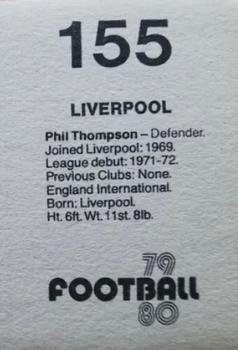 1979-80 Transimage Football Stickers #155 Phil Thompson Back