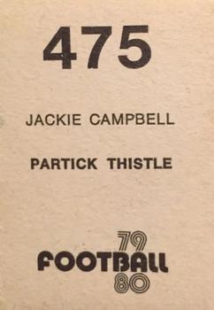 1979-80 Transimage Football Stickers #475 Jackie Campbell Back