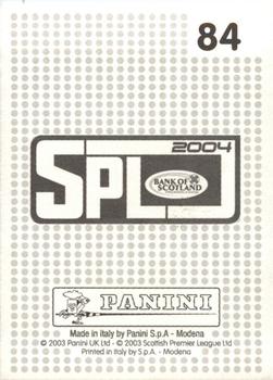 2003-04 Panini Scottish Premier League #84 Julian Speroni Back