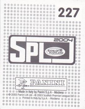 2003-04 Panini Scottish Premier League #227 Gary Smith Back