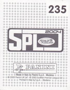 2003-04 Panini Scottish Premier League #235 Scott Brown Back