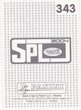 2003-04 Panini Scottish Premier League #343 Gerry Britton Back