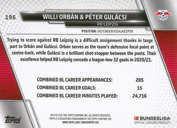 2021-22 Topps Bundesliga #196 Willi Orban / Péter Gulácsi Back