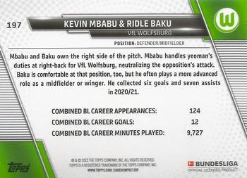 2021-22 Topps Bundesliga #197 Kevin Mbabu / Ridle Baku Back