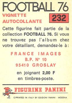 1975-76 Panini Football 76 (France) #232 Andre Travetto Back