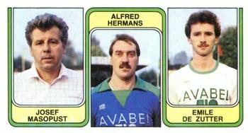 1982-83 Panini Football 83 (Belgium) #388 Josef Masopust  / Alfred Hermans / Emile de Zutter Front