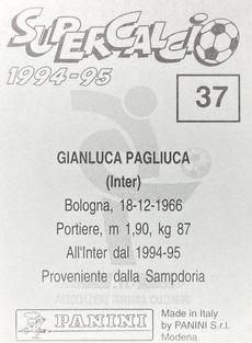 1994-95 Panini Supercalcio Stickers #37 Gianluca Pagliuca Back