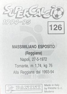 1994-95 Panini Supercalcio Stickers #126 Massimiliano Esposito Back