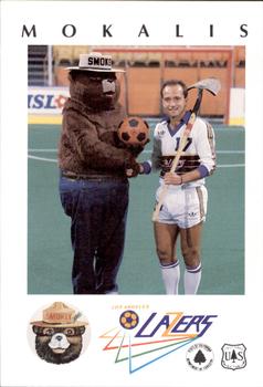 1984-85 Los Angeles Lazers Smokey #13 Gus Mokalis Front