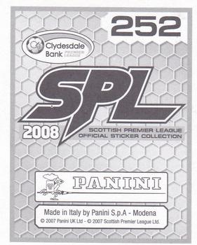2008 Panini SPL Stickers #252 Rob Jones Back