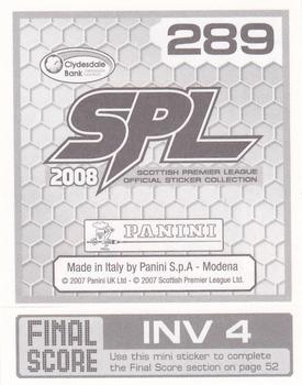2008 Panini SPL Stickers #289 John Rankin Back