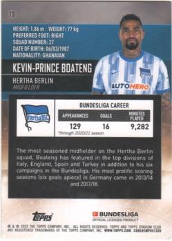 2021-22 Stadium Club Chrome Bundesliga #10 Kevin-Prince Boateng Back