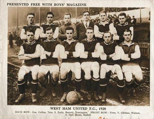 1928 Boys' Magazine Football Teams #NNO West Ham United Front