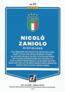 2021-22 Donruss #81 Nicolò Zaniolo Back