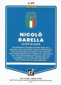 2021-22 Donruss #84 Nicolò Barella Back