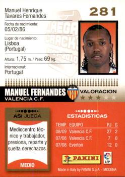 2009-10 Panini Megacracks #281 Manuel Fernandes Back