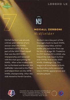 2021 Parkside NWSL Premier Edition - Legends #L2 McCall Zerboni Back