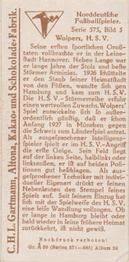 1924 Gartmann Chocolate (Series 575) North German Football Players #5 Eduard Wolpers Back