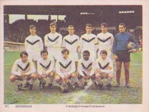 1969-70 Monty Gum International Football Teams #41 Bordeaux Front