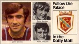 1970 Daily Mail 1st Division Wallchart #NNO Gerry Queen, Steve Kember, John Jackson Front