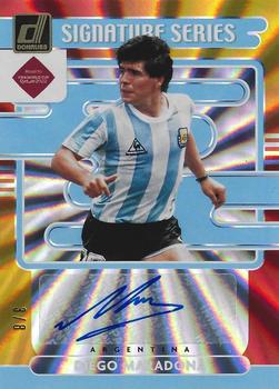 2021-22 Donruss - Signature Series Red and Gold Laser #SS-DM Diego Maradona Front