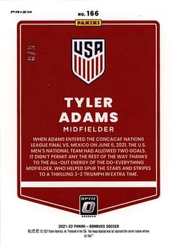 2021-22 Donruss - Optic Red and Gold Velocity #166 Tyler Adams Back