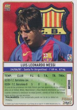2004-05 Mundicromo Las Fichas de la Liga 2005 #617 Messi Back