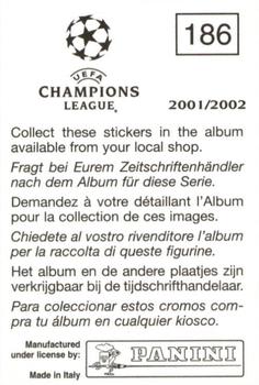 2001-02 Panini UEFA Champions League #186 Andrew Cole Back