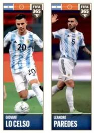 2022 Panini FIFA 365 The Golden World of Football #346a / 346b Giovani lo Celso / Leandro Paredes Front