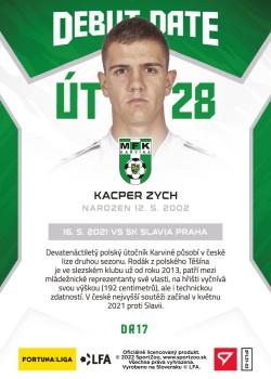 2021-22 SportZoo Fortuna:Liga - Debut Date Rookie #DR17 Kacper Zych Back