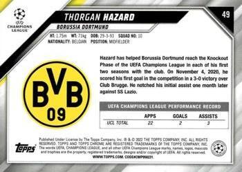 2021-22 Topps Chrome UEFA Champions League - Black & White Ray Wave Refractor #49 Thorgan Hazard Back