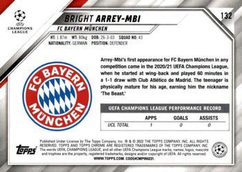 2021-22 Topps Chrome UEFA Champions League - Speckle Refractor #132 Bright Arrey-Mbi Back