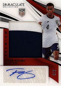 2021 Panini Immaculate Collection - Premium Swatch Autographs Ruby #PR-TYA Tyler Adams Front