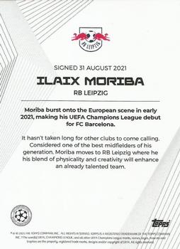 2021 Topps Summer Signings UEFA Champions League #NNO Ilaix Moriba Back