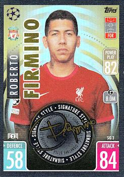 2021-22 Topps Match Attax Champions & Europa League Extra - Signature Style #SIG3 Roberto Firmino Front