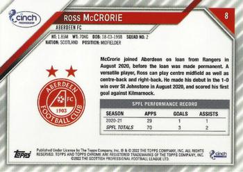 2021-22 Topps Chrome SPFL #8 Ross McCrorie Back