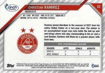 2021-22 Topps Chrome SPFL #82 Christian Ramirez Back