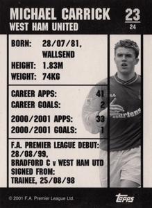 2001 Topps F.A. Premier League Mini Cards (Nestle Cereal) #23 Michael Carrick Back