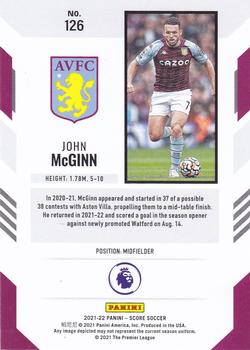 2021-22 Score Premier League - Gold Lasers #126 John McGinn Back
