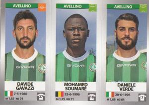 2016-17 Panini Calciatori Stickers #594 Davide Gavazzi / Mohamed Soumaré / Daniele Verde Front