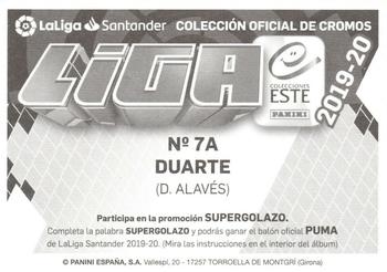 2019-20 Panini LaLiga Santander Este Stickers - D. Alaves #7A Rubén Duarte Back