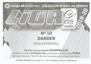 2019-20 Panini LaLiga Santander Este Stickers - RCD Espanyol #10 Sergi Darder Back