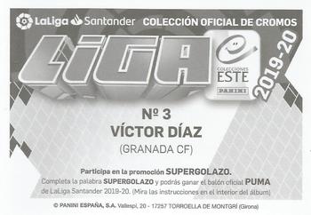 2019-20 Panini LaLiga Santander Este Stickers - Granada CF #3 Victor Diaz Back