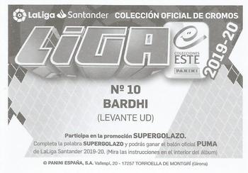 2019-20 Panini LaLiga Santander Este Stickers - Levante UD #10 Enis Bardhi Back