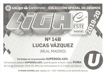 2019-20 Panini LaLiga Santander Este Stickers - Real Madrid #14B Lucas Vazquez Back