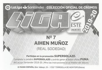 2019-20 Panini LaLiga Santander Este Stickers - Real Sociedad #7 Aihen Munoz Back