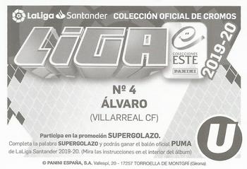 2019-20 Panini LaLiga Santander Este Stickers - Villarreal CF #4 Álvaro González Soberón Back